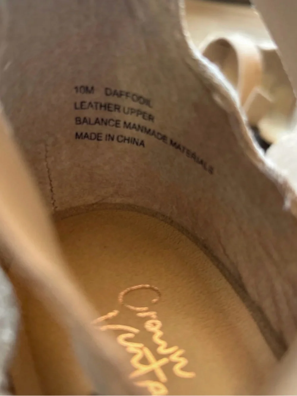 Crown Vintage Tan Scalloped Suede Wedge Sandals